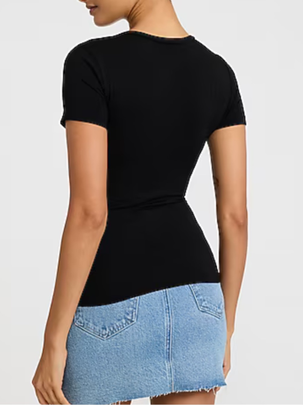 Express Ribbed Fitted Tee - Picture 2 of 6